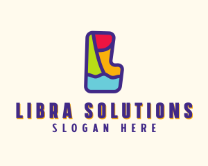 Colorful Letter L logo design