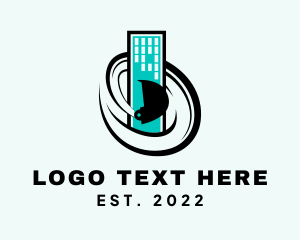 Land - Building Demolition Excavator logo design