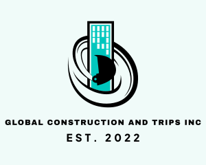 Excavate - Building Demolition Excavator logo design