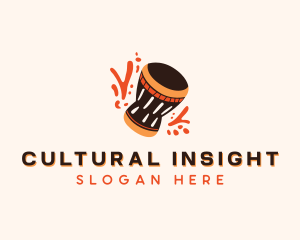 Native African Djembe logo design