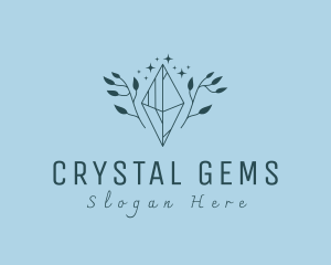 Premium Gemstone Jewelry Crystal logo design