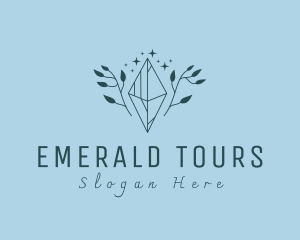 Premium Gemstone Jewelry Crystal logo design