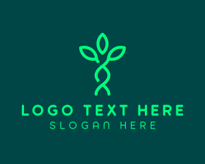 Chromosome - Biotech DNA Plant logo design