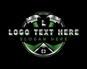 Hammer - Construction Hammer Roofing logo design