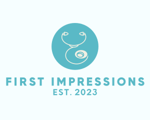 Medical Pediatric Stethoscope logo design