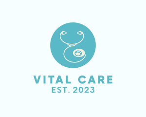 Medical Pediatric Stethoscope logo design