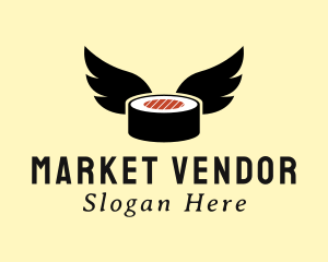 Vendor - Japanese Sushi Wings logo design