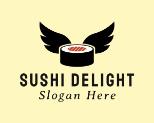 Japanese Sushi Wings logo design