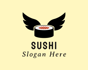 Japanese Sushi Wings logo design