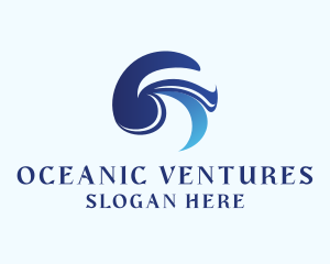 Aquatic Wave Ocean logo design