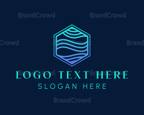 Creative Hexagon Wave Logo