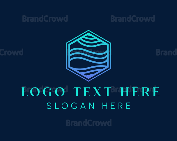 Creative Hexagon Wave Logo