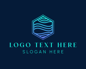 Foreign Exchange - Creative Hexagon Wave logo design