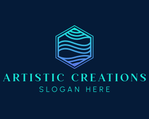 Creative - Creative Hexagon Wave logo design