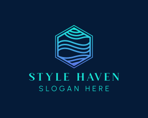 Accounting - Creative Hexagon Wave logo design
