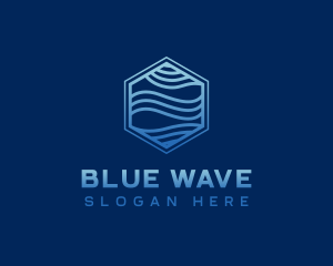 Creative Hexagon Wave logo design