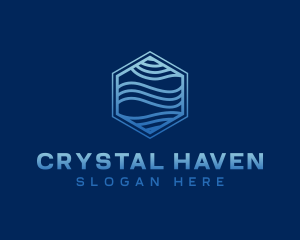 Creative Hexagon Wave logo design