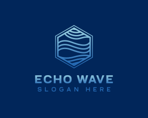 Creative Hexagon Wave logo design