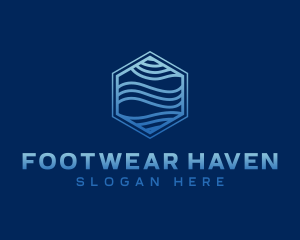 Creative Hexagon Wave logo design