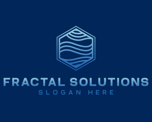 Creative Hexagon Wave logo design