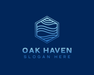 Creative Hexagon Wave logo design