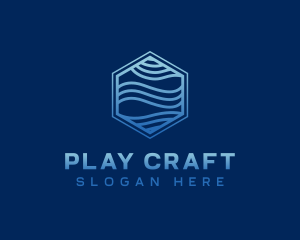 Creative Hexagon Wave logo design