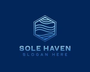 Creative Hexagon Wave logo design