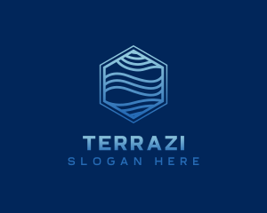 Creative Hexagon Wave logo design