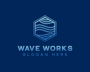 Creative Hexagon Wave logo design