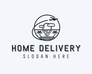 Island Plane Courier logo design