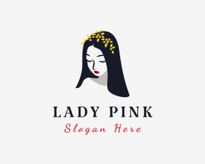 Flower Crown Lady logo design