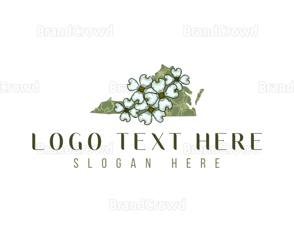 Virginia American Dogwood Flower, Logo