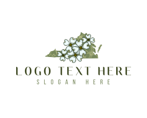 American Dogwood - Virginia American Dogwood Flower, logo design