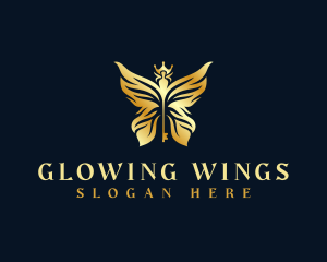 Butterfly Wings Key logo design