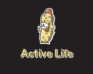 Hot Dog Mascot Logo