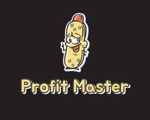 Hot Dog Mascot Logo