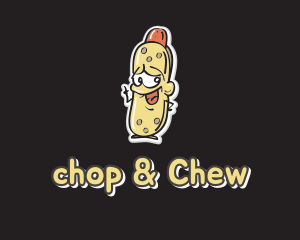 Hot Dog Mascot Logo