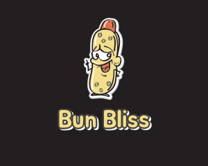 Bun - Hot Dog Mascot logo design