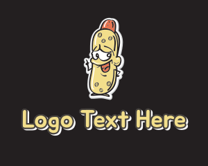 Food Truck - Hot Dog Mascot logo design