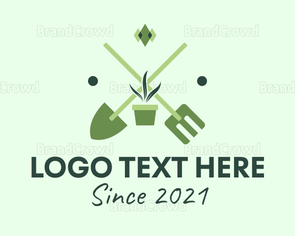 Gardening Tools Landscaping Logo