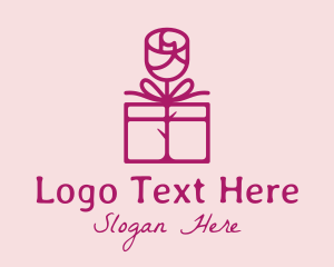 Ribbon - Rose Box Gift logo design