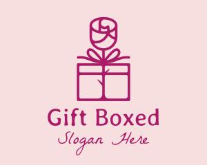 Rose Box Gift  logo design