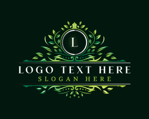 High End - Natural Leaf Salon logo design