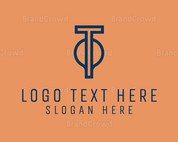 Modern Business Letter T Logo