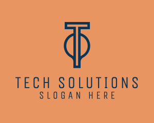 Solutions - Modern Business Letter T logo design