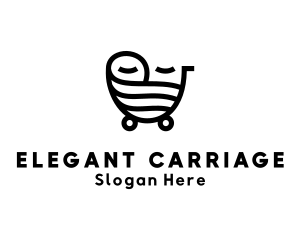 Mom Baby Carriage logo design