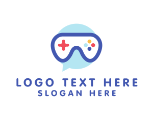 Playstation - Goggle Message Gaming logo design
