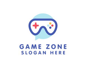 Goggle Message Gaming logo design