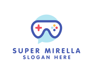 Communication - Goggle Message Gaming logo design