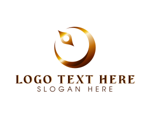 Symbol - Gold Lunar Navigation logo design